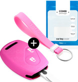 TBU car TBU car Funda Carcasa llave compatible con Honda - Funda de Silicona - Cover de Llave Coche - Rosa