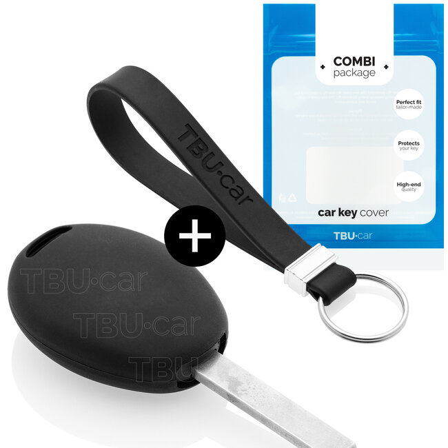 Sleutel cover compatibel met Mini - Silicone sleutelhoesje - beschermhoesje autosleutel - Zwart