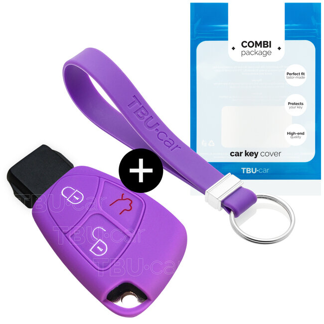 Cover chiavi auto compatibile con Mercedes - Copertura protettiva - Custodia Protettiva in Silicone - Viola