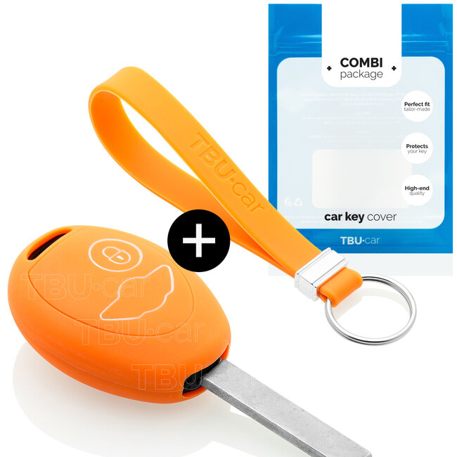 Sleutel cover compatibel met Mini - Silicone sleutelhoesje - beschermhoesje autosleutel - Oranje