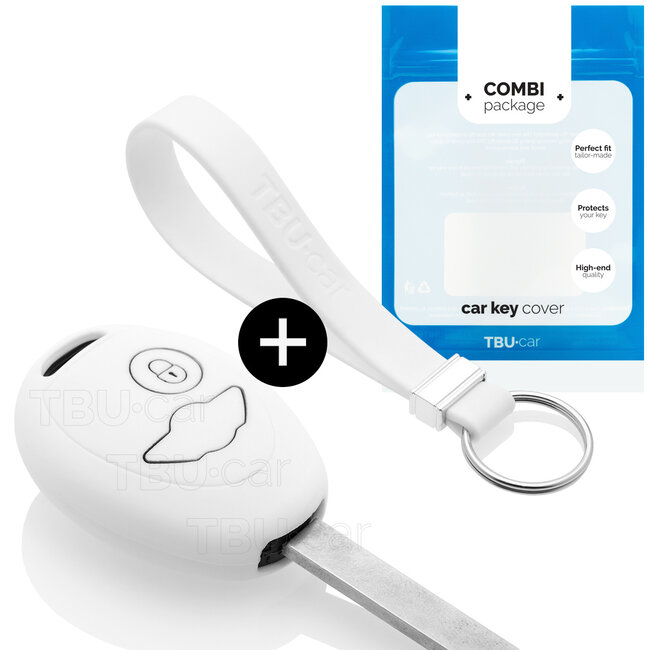Capa para chave do carro compatível com Mini - Capa Protetora de Chave Remota de Silicone - Tampa Remota FOB - Branco