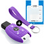 TBU car Car key cover compatible with Mercedes - Silicone Protective Remote Key Shell - FOB Case Cover - Purple