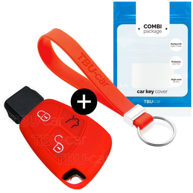 Cover chiavi auto compatibile con Mercedes - Copertura protettiva - Custodia Protettiva in Silicone - Rosso