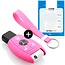 Capa para chave do carro compatível com Mercedes - Capa Protetora de Chave Remota de Silicone - Tampa Remota FOB - Rosa