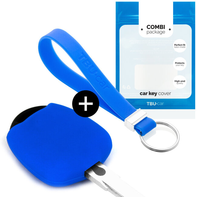 Cover chiavi auto compatibile con Mitsubishi - Copertura protettiva - Custodia Protettiva in Silicone - Blu