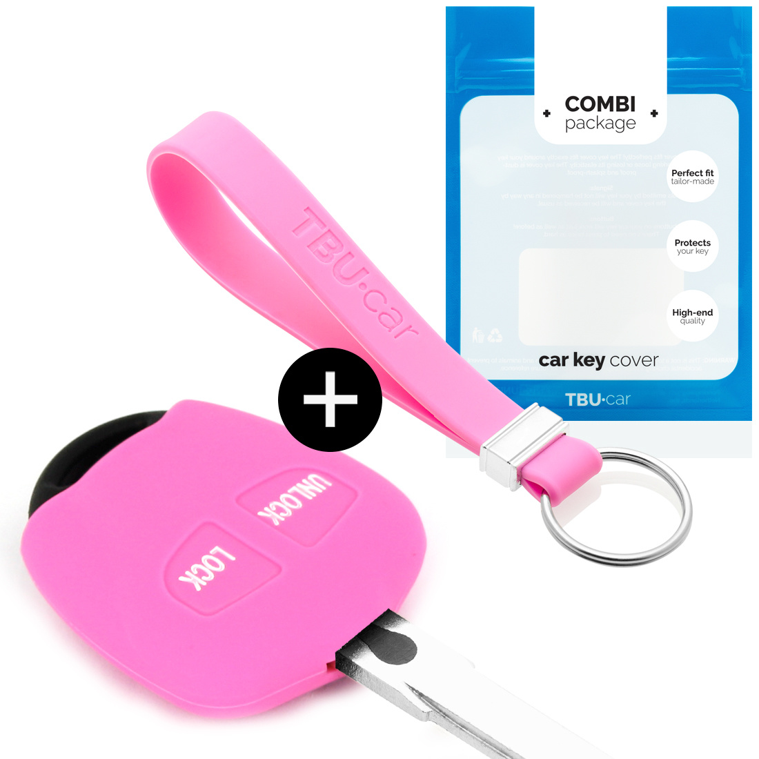 TBU car Mitsubishi Capa Silicone Chave do carro - Capa protetora - Tampa remota FOB - Rosa