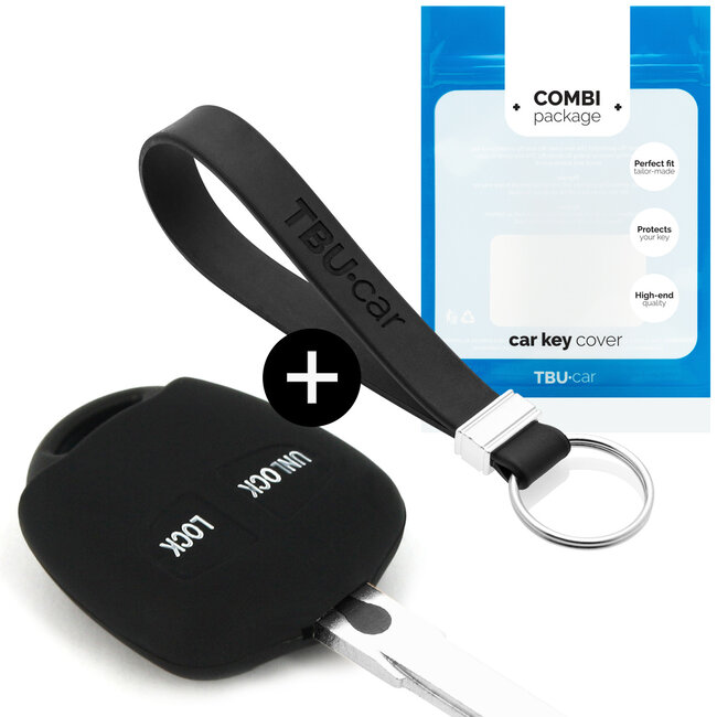 Car key cover compatible with Mitsubishi - Silicone Protective Remote Key Shell - FOB Case Cover - Black