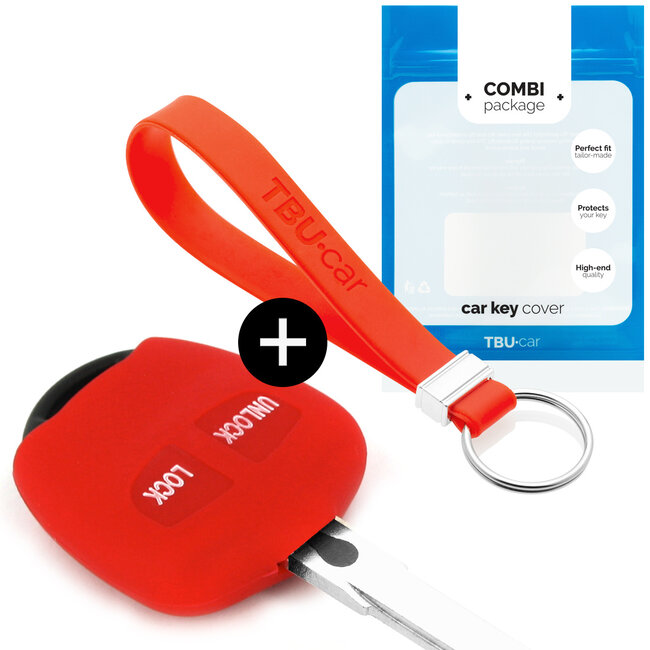 Capa para chave do carro compatível com Mitsubishi - Capa Protetora de Chave Remota de Silicone - Tampa Remota FOB - Vermelho