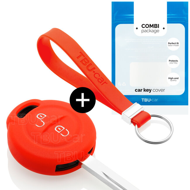 Funda Carcasa llave compatible con Mitsubishi - Funda de Silicona - Cover de Llave Coche - Rojo