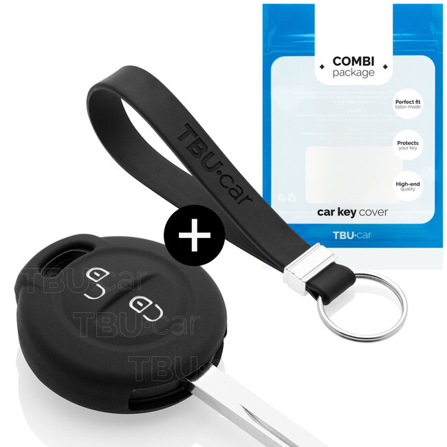 Funda Carcasa llave compatible con Mitsubishi - Funda de Silicona - Cover de Llave Coche - Negro