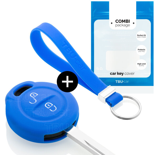 Capa para chave do carro compatível com Mitsubishi - Capa Protetora de Chave Remota de Silicone - Tampa Remota FOB - Azul