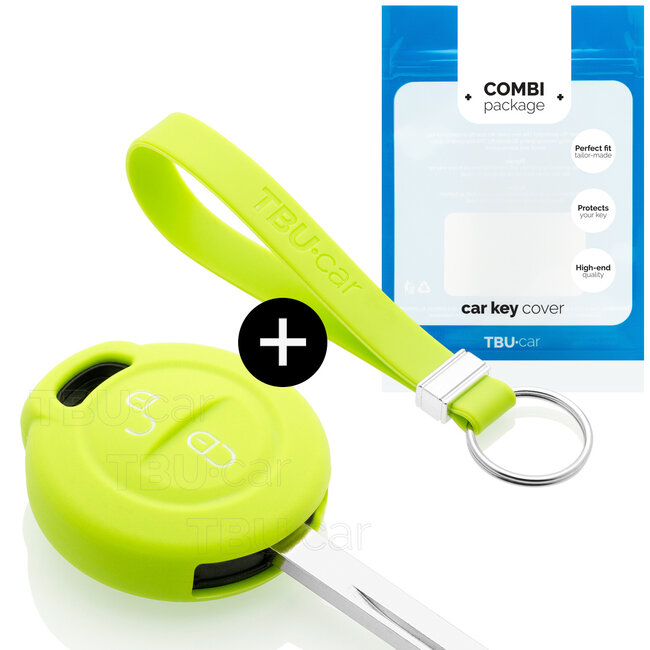 Capa para chave do carro compatível com Mitsubishi - Capa Protetora de Chave Remota de Silicone - Tampa Remota FOB - Verde lima