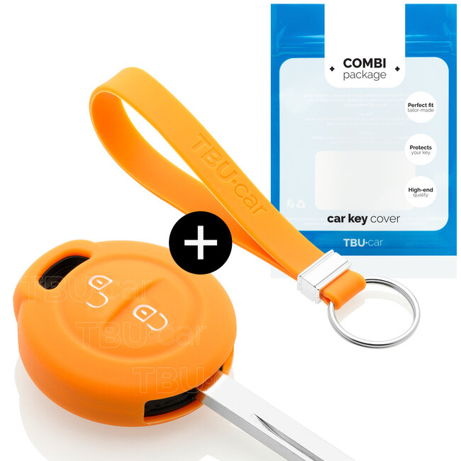 Funda Carcasa llave compatible con Mitsubishi - Funda de Silicona - Cover de Llave Coche - Naranja