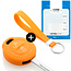 Capa para chave do carro compatível com Mitsubishi - Capa Protetora de Chave Remota de Silicone - Tampa Remota FOB - Laranja