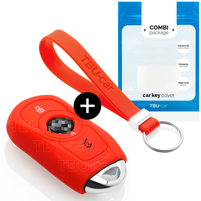 Funda Carcasa llave compatible con Opel - Funda de Silicona - Cover de Llave Coche - Rojo