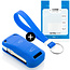 Capa para chave do carro compatível com Porsche - Capa Protetora de Chave Remota de Silicone - Tampa Remota FOB - Azul