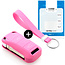 Capa para chave do carro compatível com Porsche - Capa Protetora de Chave Remota de Silicone - Tampa Remota FOB - Rosa