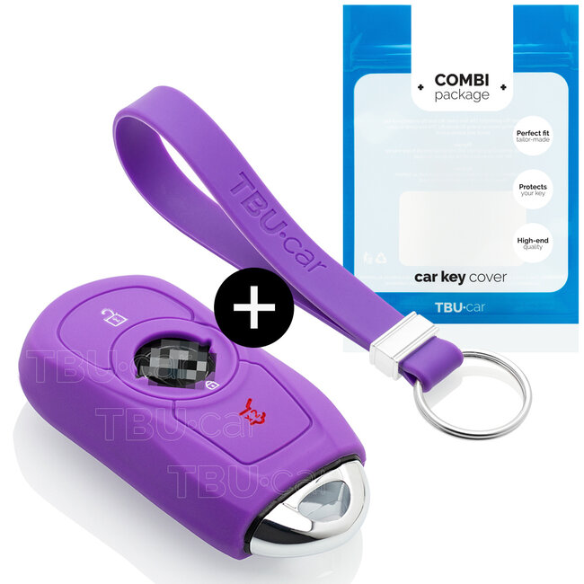 Autoschlüssel Hülle kompatibel mit Opel 3 Tasten (Keyless Entry) - Schutzhülle aus Silikon - Auto Schlüsselhülle Cover in Violett