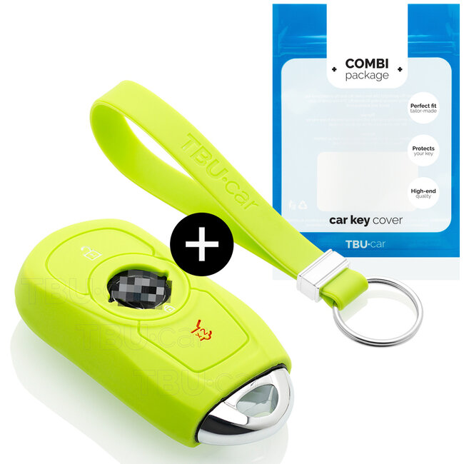 Capa para chave do carro compatível com Opel - Capa Protetora de Chave Remota de Silicone - Tampa Remota FOB - Verde lima