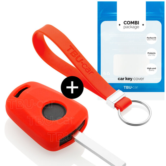 Capa para chave do carro compatível com Opel - Capa Protetora de Chave Remota de Silicone - Tampa Remota FOB - Vermelho