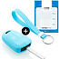 Funda Carcasa llave compatible con Opel - Funda de Silicona - Cover de Llave Coche - Azul claro
