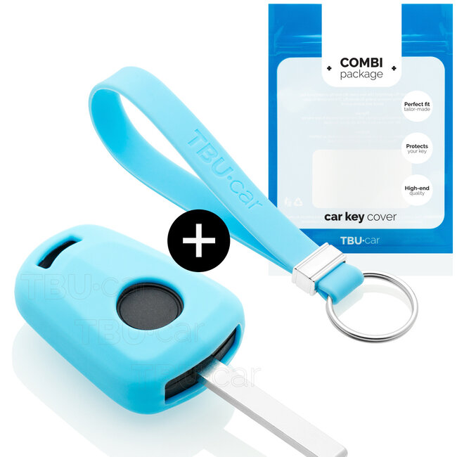 Car key cover compatible with Opel - Silicone Protective Remote Key Shell - FOB Case Cover - Light Blue