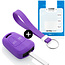 Capa para chave do carro compatível com Opel - Capa Protetora de Chave Remota de Silicone - Tampa Remota FOB - Roxo