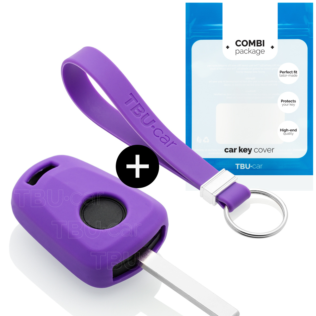 TBU car Opel Capa Silicone Chave do carro - Capa protetora - Tampa remota FOB - Roxo