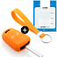 Funda Carcasa llave compatible con Opel - Funda de Silicona - Cover de Llave Coche - Naranja