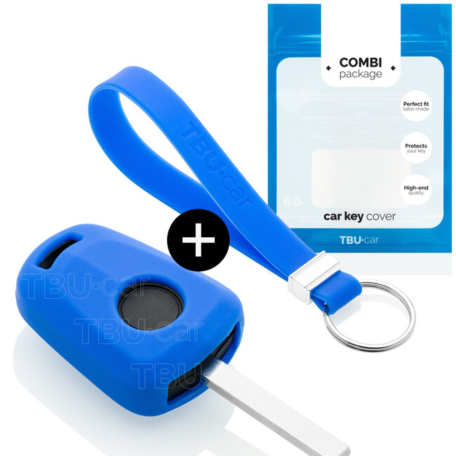 Capa para chave do carro compatível com Opel - Capa Protetora de Chave Remota de Silicone - Tampa Remota FOB - Azul