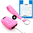 Capa para chave do carro compatível com Opel - Capa Protetora de Chave Remota de Silicone - Tampa Remota FOB - Rosa