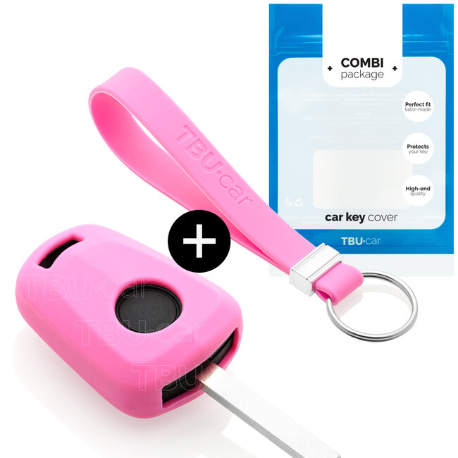 Sleutel cover compatibel met Opel - Silicone sleutelhoesje - beschermhoesje autosleutel - Roze