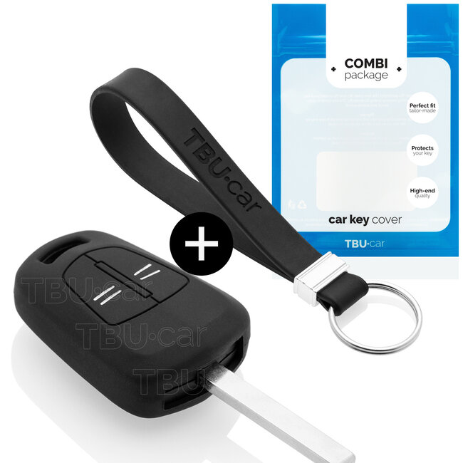 Car key cover compatible with Opel - Silicone Protective Remote Key Shell - FOB Case Cover - Black