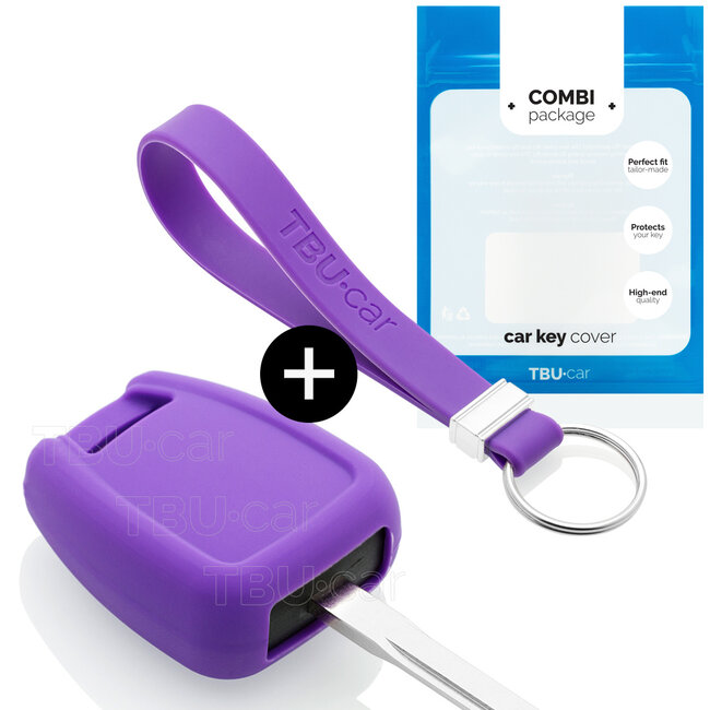 Funda Carcasa llave compatible con Opel - Funda de Silicona - Cover de Llave Coche - Violeta
