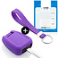 Capa para chave do carro compatível com Opel - Capa Protetora de Chave Remota de Silicone - Tampa Remota FOB - Roxo