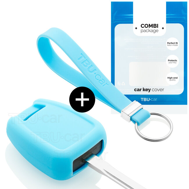 Capa para chave do carro compatível com Opel - Capa Protetora de Chave Remota de Silicone - Tampa Remota FOB - Azul claro