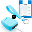 Funda Carcasa llave compatible con Opel - Funda de Silicona - Cover de Llave Coche - Azul claro