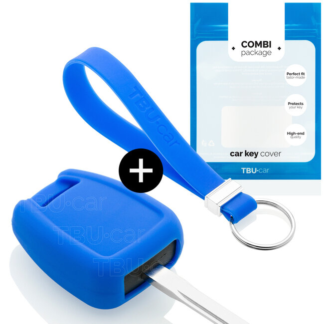 Car key cover compatible with Opel - Silicone Protective Remote Key Shell - FOB Case Cover - Blue