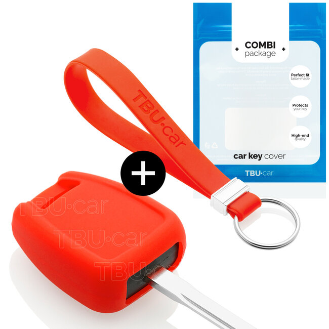 Sleutel cover compatibel met Opel - Silicone sleutelhoesje - beschermhoesje autosleutel - Rood