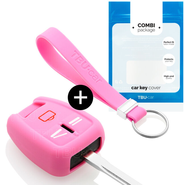 Housse de Protection clé compatible avec Opel - Coque Cover Housse étui en Silicone - Rose