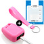 Funda Carcasa llave compatible con Opel - Funda de Silicona - Cover de Llave Coche - Rosa