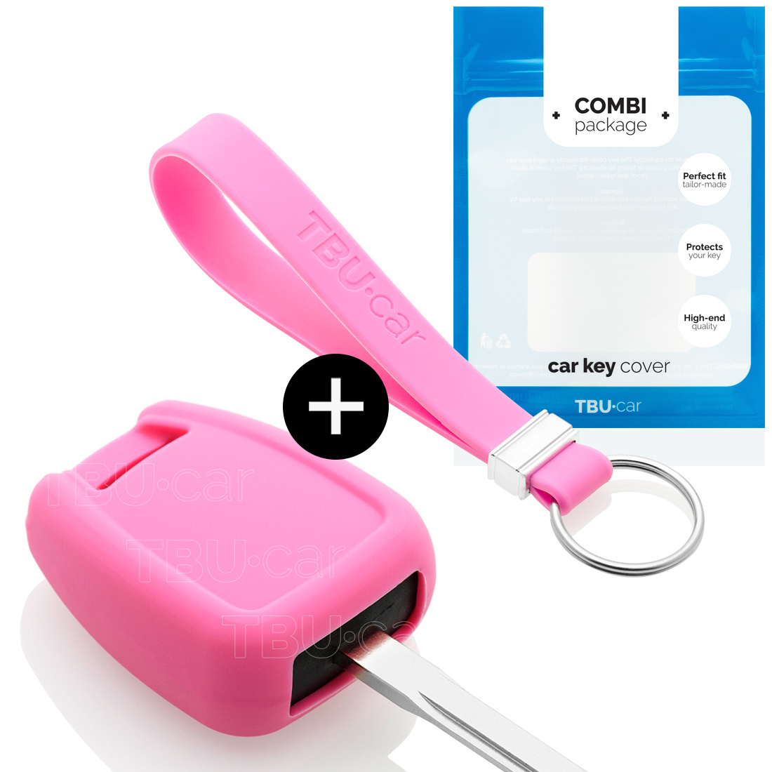 TBU car TBU car Car key cover compatible with Opel - Silicone Protective Remote Key Shell - FOB Case Cover - Pink