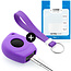 Capa para chave do carro compatível com Opel - Capa Protetora de Chave Remota de Silicone - Tampa Remota FOB - Roxo