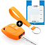 Capa para chave do carro compatível com Opel - Capa Protetora de Chave Remota de Silicone - Tampa Remota FOB - Laranja