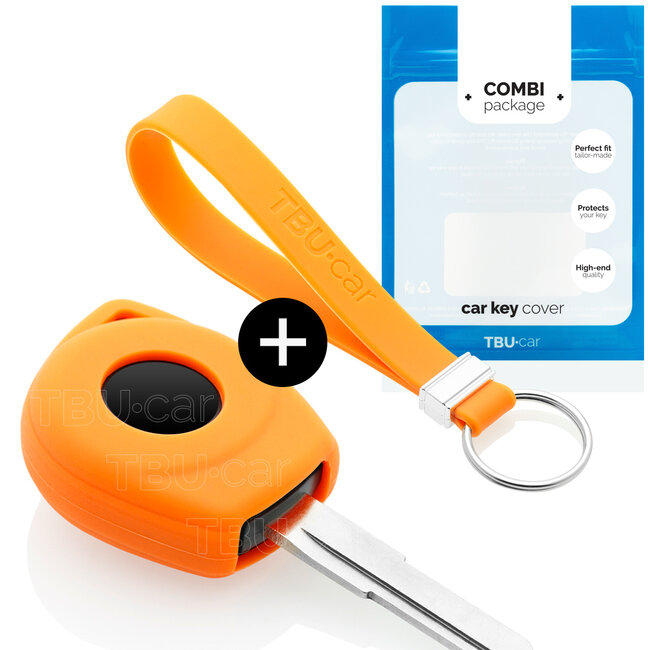 Funda Carcasa llave compatible con Opel - Funda de Silicona - Cover de Llave Coche - Naranja