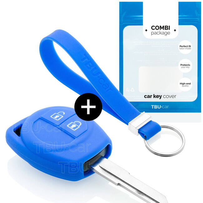 Funda Carcasa llave compatible con Opel - Funda de Silicona - Cover de Llave Coche - Azul