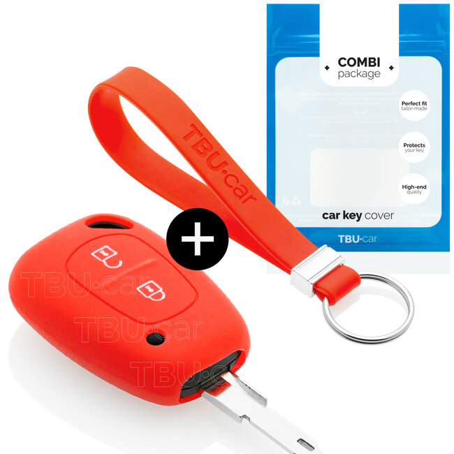 Car key cover compatible with Opel - Silicone Protective Remote Key Shell - FOB Case Cover - Red