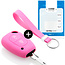 Capa para chave do carro compatível com Opel - Capa Protetora de Chave Remota de Silicone - Tampa Remota FOB - Rosa