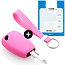 Capa para chave do carro compatível com Opel - Capa Protetora de Chave Remota de Silicone - Tampa Remota FOB - Rosa