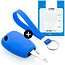 Sleutel cover compatibel met Opel - Silicone sleutelhoesje - beschermhoesje autosleutel - Blauw